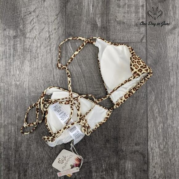Ondademar Leopard Bikini Top Size M - Picture 4 of 4